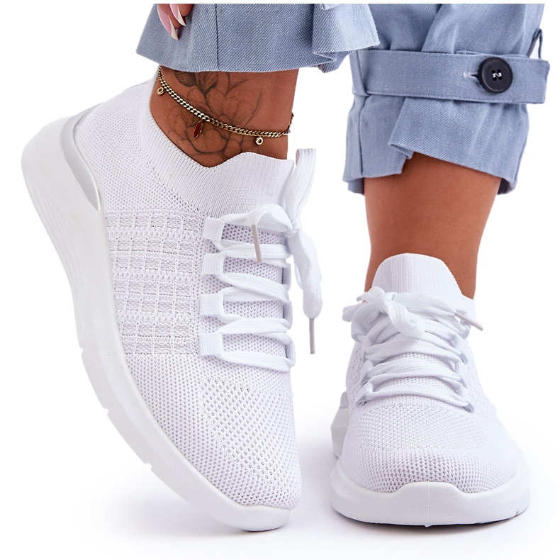 PG1 Klasické dámské sportovní boty bílý nikl