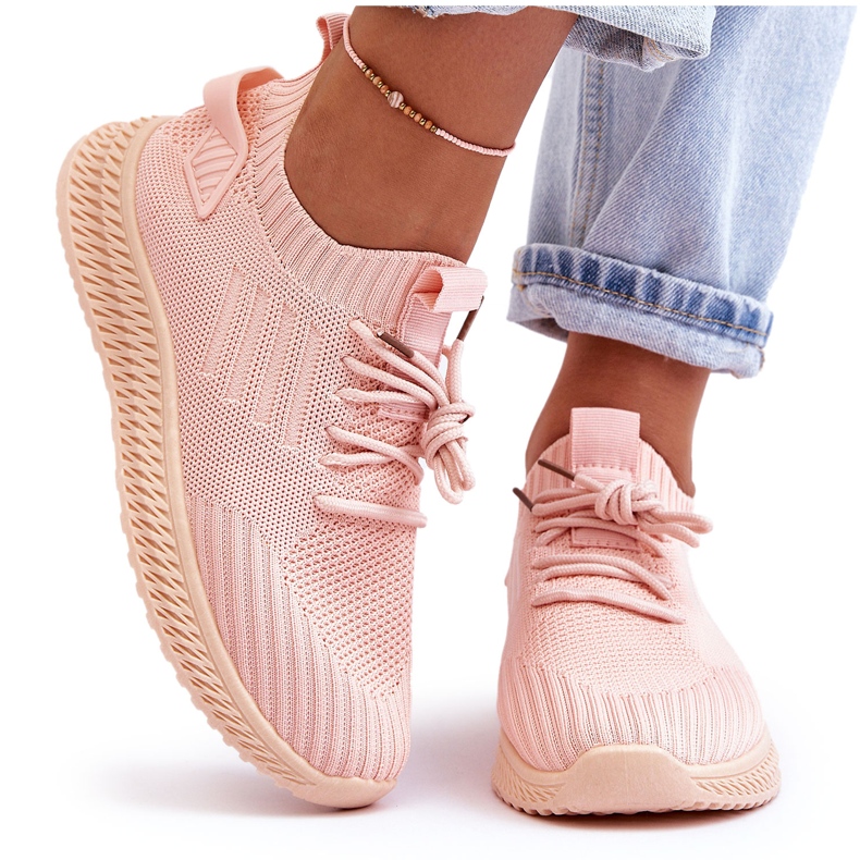 PG1 Dámské nazouvací textilní tenisky Pink Zauna růžový