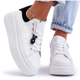 PS1 Dámská sportovní obuv na masivní platformě bílá a černá Mariell bílý