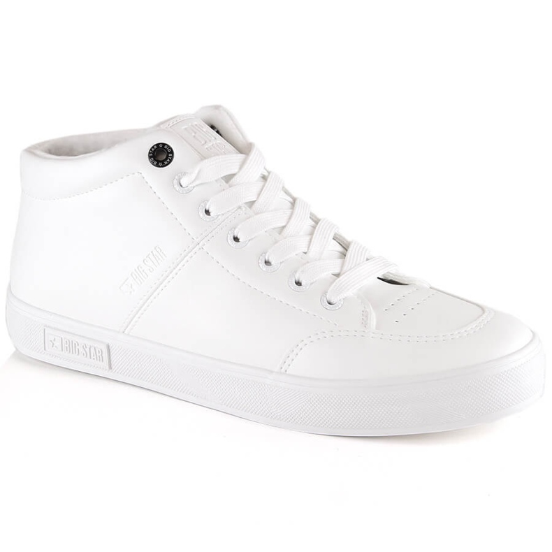 Pánská sportovní obuv zateplená do kotníku bílá Big Star KK174347 bílý Pánská sportovní obuv zateplená do kotníku bílá Big Star KK174347 bílý