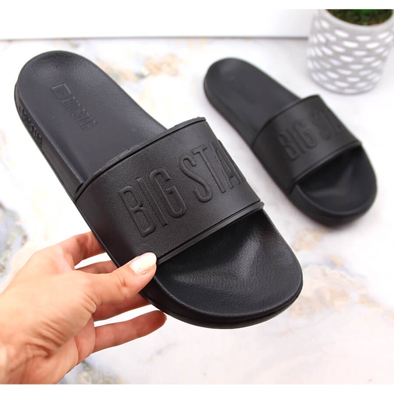 Lehké pěnové pantofle černé Big Star MM274715 černá