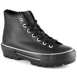 Zateplené tenisky na platformě černé Big Star MM274039 černý