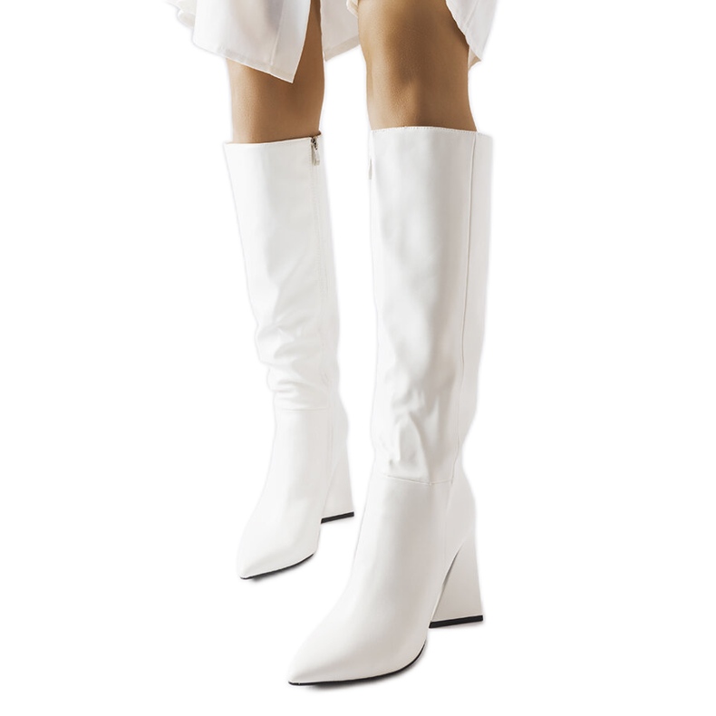 Bílé holínky Medicina na sloupku bílý