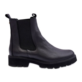 Kožené boty Jodhpur Boots Black Nicole 2672 černý