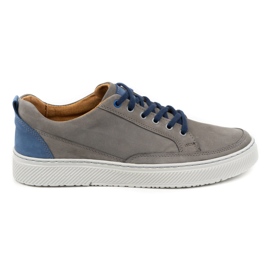 Olivier Boty Pánské Kožené Sneakers 950MA šedé šedá