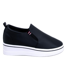 Nazouvací tenisky na klínku Jenkins Black černá Nazouvací tenisky na klínku Jenkins Black černá
