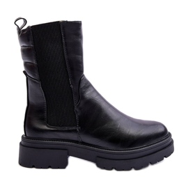 Vysoké teplé boty Jodhpur Boots Nazouvací černá Milca černý