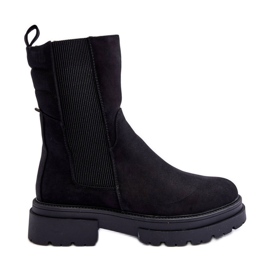 Vysoké zateplené boty Jodhpur Boots Nubuck Black Milca černý