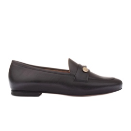 Marco Shoes Zlatě zdobené mokasíny černý