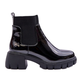 Dámské Chelsea Boots Lacquered Black Cirie černý