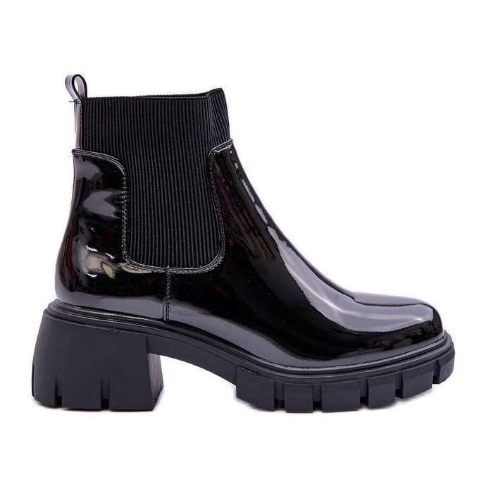Dámské Chelsea Boots Lacquered Black Cirie černá