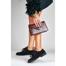 La.Fi Elegantní semišové boty černý