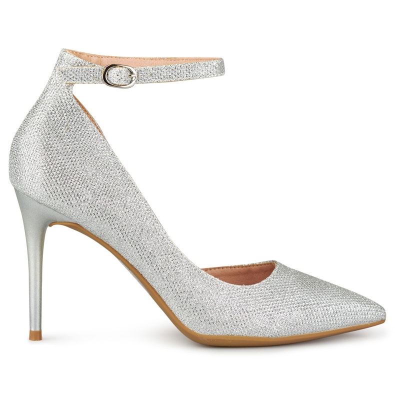 Lesklé stříbrné jehlice zapínané u kotníku stříbrný Lesklé stříbrné jehlice zapínané u kotníku stříbrný