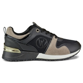 Módní černé tenisky Jersy černá Módní černé tenisky Jersy černá