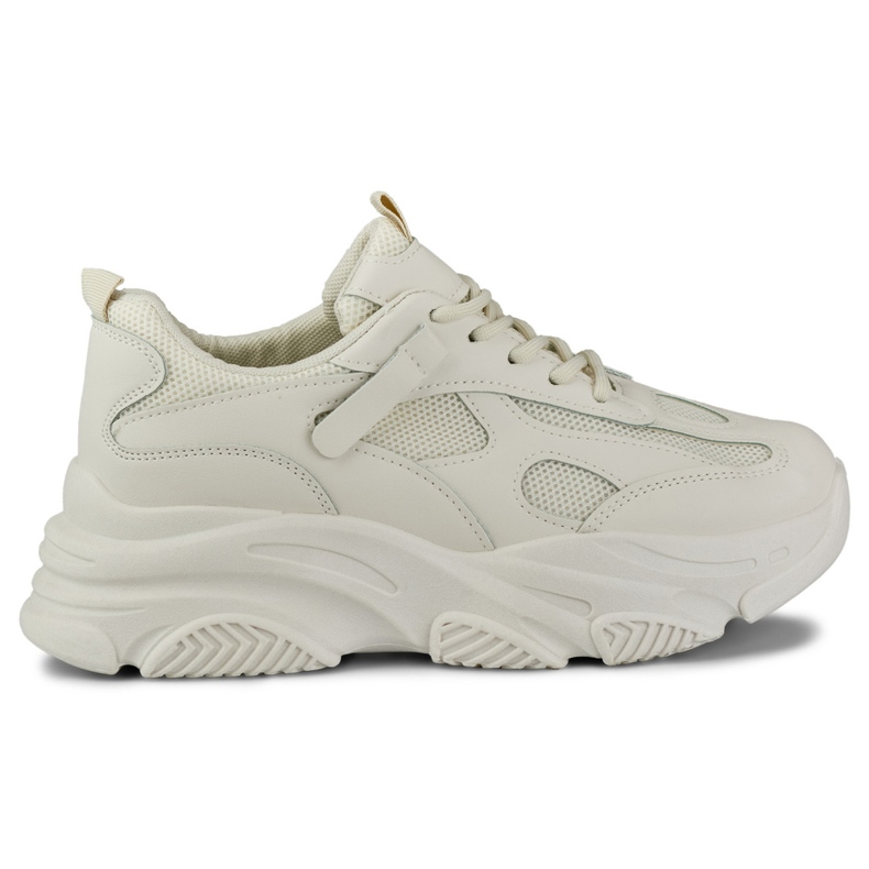 Dámské béžové tenisky se silnou podrážkou černá