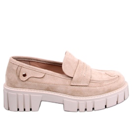 Platformové mokasíny od Chandra Beige béžový