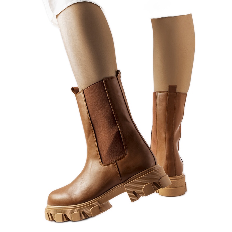 Hnědé nazouvací pracovní boty Vallejo hnědý Hnědé nazouvací pracovní boty Vallejo hnědý