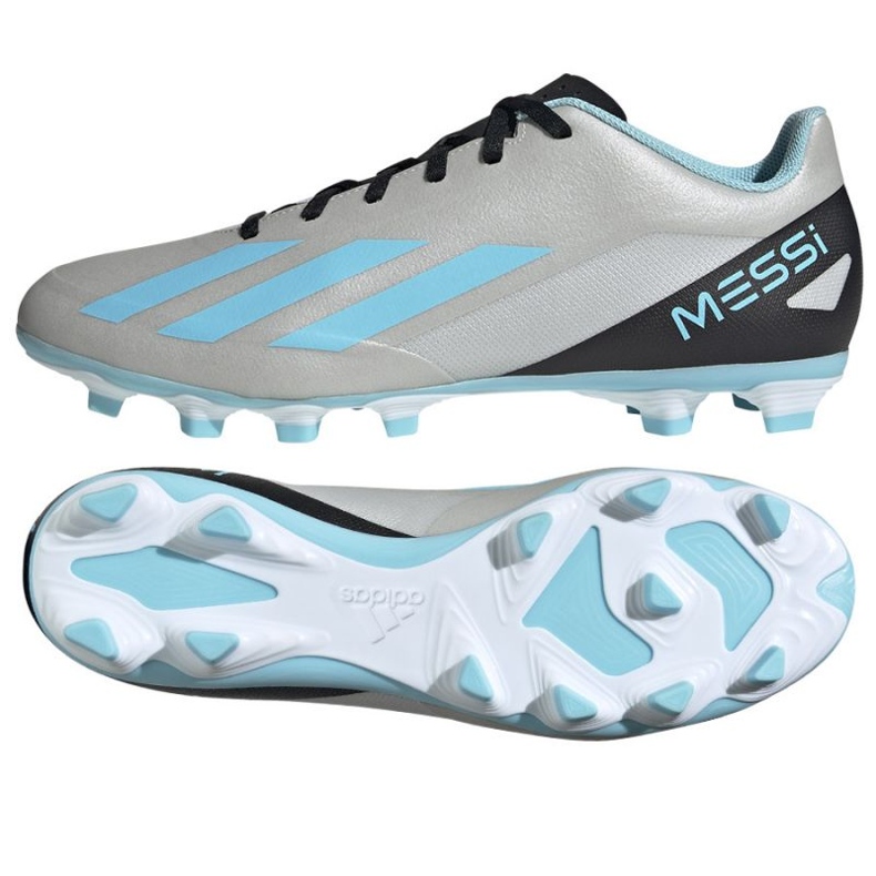 Kopačky Adidas X Crazyfast Messi.4 FxG M IE4072 šedá odstíny šedi