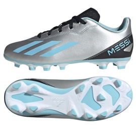 Kopačky Adidas X Crazyfast Messi.4 FxG Jr IE4071 šedá odstíny šedé