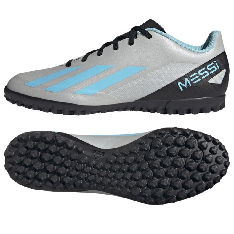Kopačky Adidas X Crazyfast Messi.4 Tf M IE4069 šedá odstíny šedi