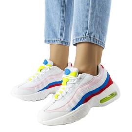 Inna Bílé tenisky s barevnými vsadkami od Joline bílý Inna Bílé tenisky s barevnými vsadkami od Joline bílý