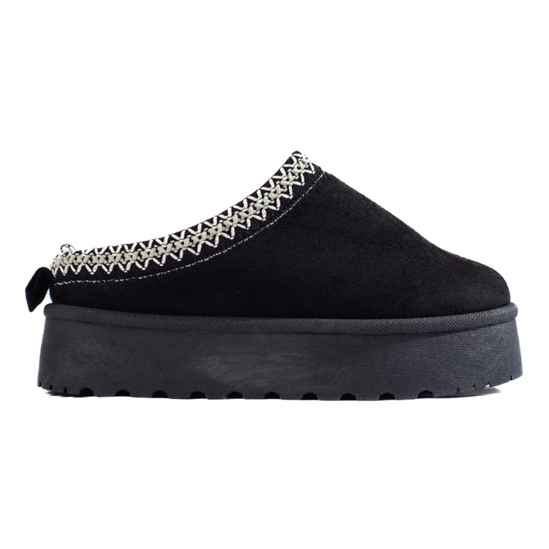 Černé semišové pantofle od Shelovet černá