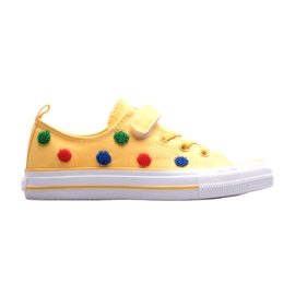 Dětské tenisky na suchý zip Big Star JJ374056 žluté žluť