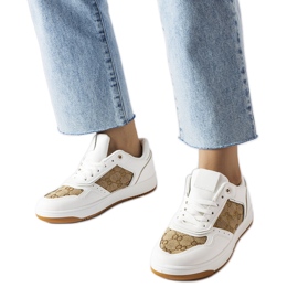 Inna Bílé tenisky zdobené monogramem Isidor bílý Inna Bílé tenisky zdobené monogramem Isidor bílý