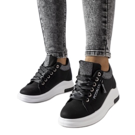 Inna Černé tenisky na klínku z Birminghamu černá Inna Černé tenisky na klínku z Birminghamu černá