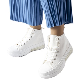 Inna Bílé vysoké tenisky od Quiet bílý