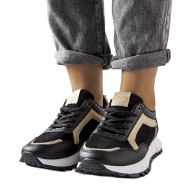 Inna Černé tenisky s třpytivým zdobením od Busso černá