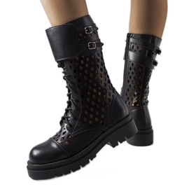 Černé prolamované dělníci Amarante černý