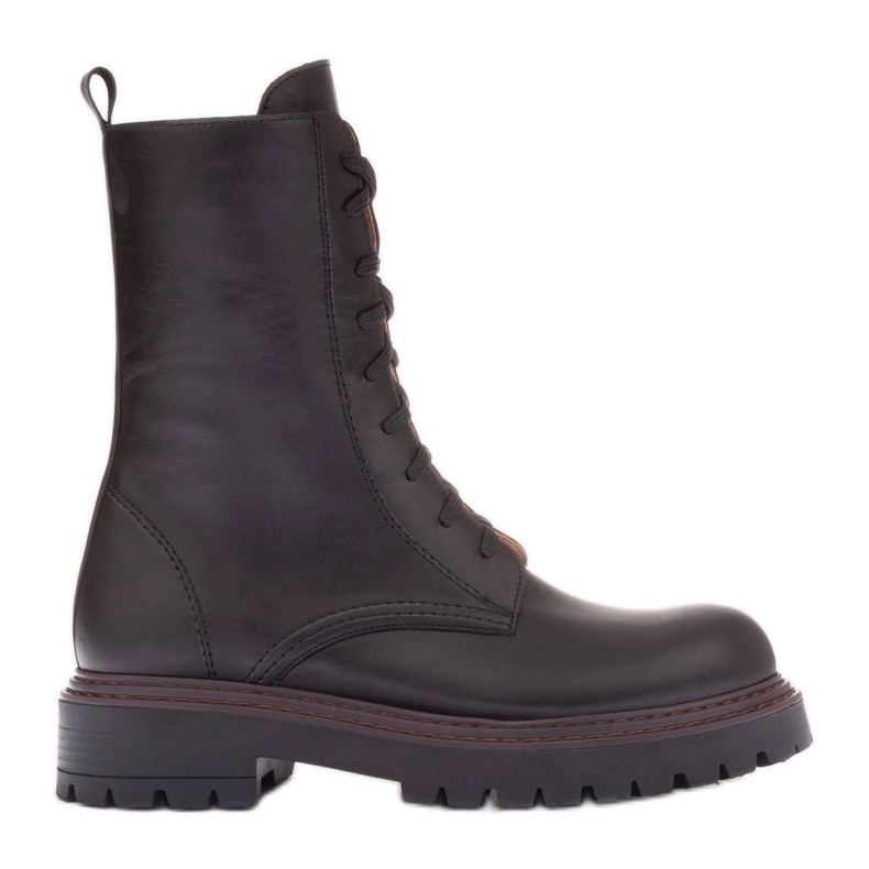 Marco Shoes Kožené boty Marco hnědý