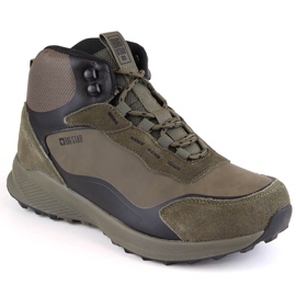 Pánské sportovní boty vysoké zateplené khaki Big Star MM174333 zelený