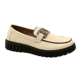 Stylové kožené dámské boty Filippo DP4728/23 BE béžový