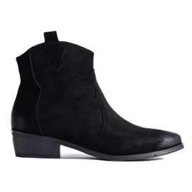 W. Potocki Dámské černé kovbojské boty Potocki semiš černá W. Potocki Dámské černé kovbojské boty Potocki semiš černá