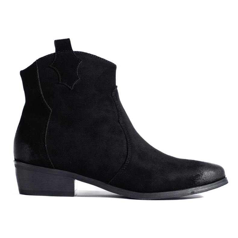 W. Potocki Dámské černé kovbojské boty Potocki semiš černá W. Potocki Dámské černé kovbojské boty Potocki semiš černá