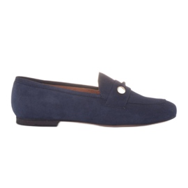 Marco Shoes Zlatě zdobené mokasíny modrý