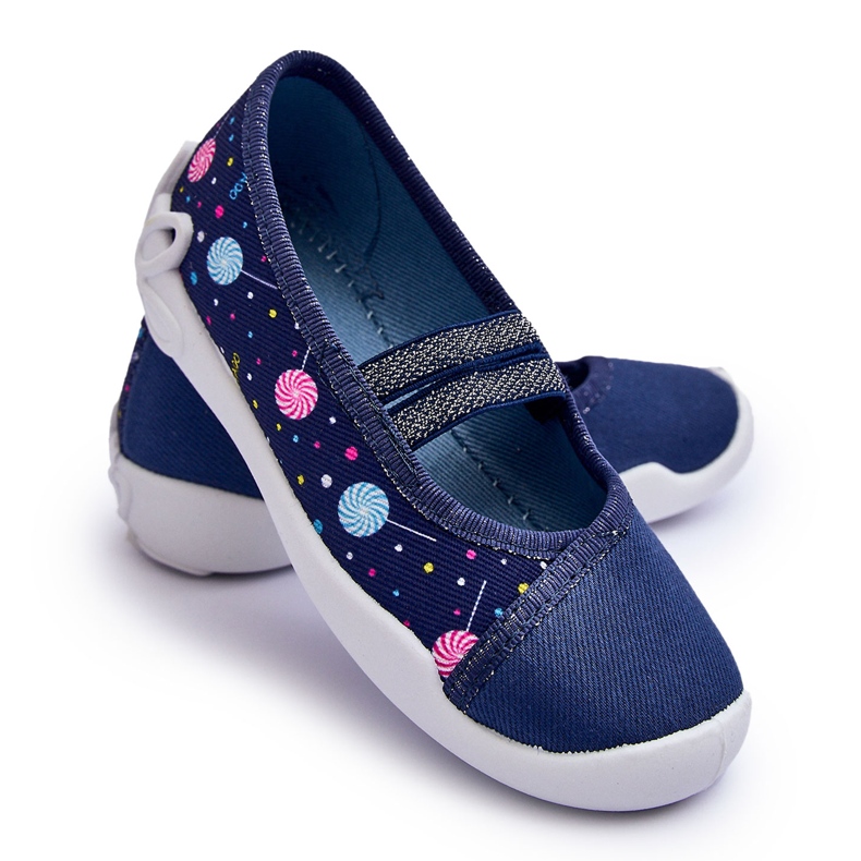 BEFADO S.A. Balerínové pantofle Befado 116X316 Námořnická modrá modrý