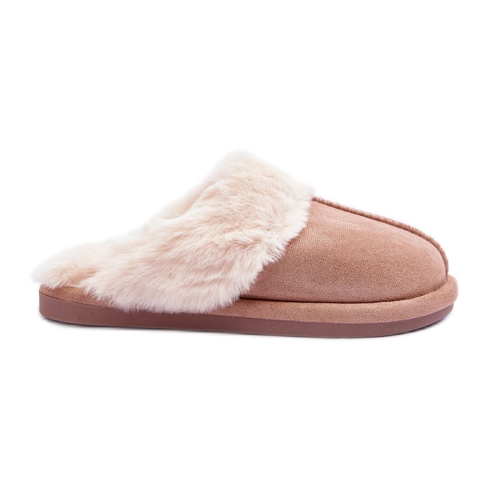 FB3 Dámské béžové pantofle Pinky s kožíškem béžový FB3 Dámské béžové pantofle Pinky s kožíškem béžový