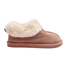 FB3 Béžové Lanoze dámské pantofle s kožíškem béžový