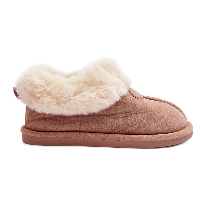 FB3 Béžové Lanoze dámské pantofle s kožíškem béžový