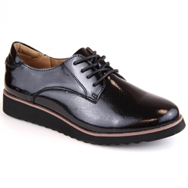 Černé lakované dámské boty Filippo DP4796 černá