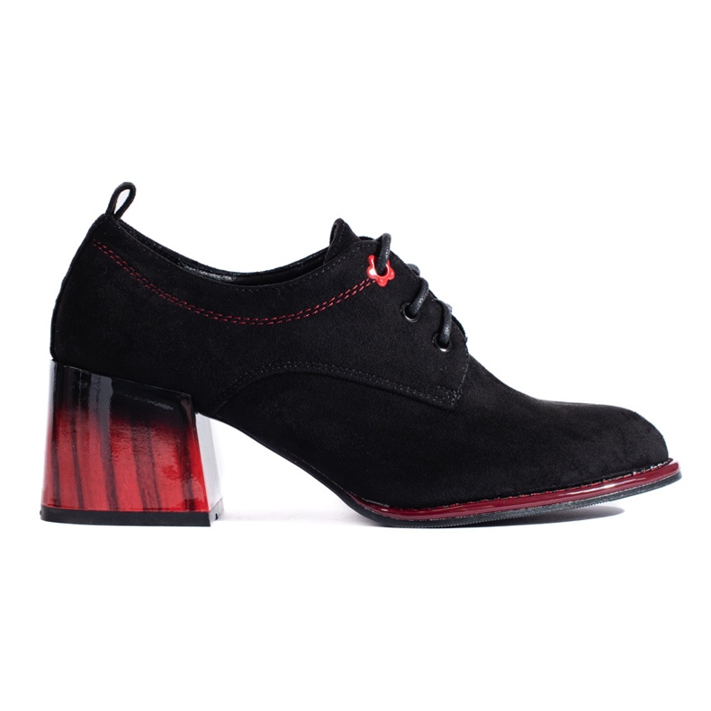 Černé semišové lodičky Shelovet černá