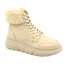 Dámské boty Caprice s kožešinou 9-26220-41 144 BEIGE béžový Dámské boty Caprice s kožešinou 9-26220-41 144 BEIGE béžový