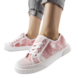 Pink Clavet seprané tenisky růžový