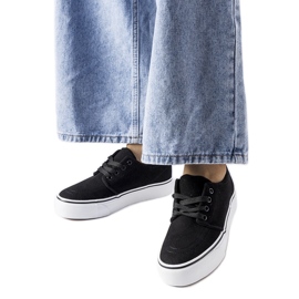 Černé eko semišové tenisky Abboud černý