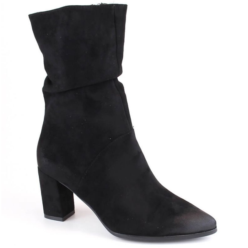 Vrásčité zateplené kozačky Vinceza W JAN252A, černé černá