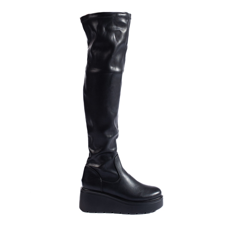 Černí mušketýři z ekokůže na platformě Shelovet černá