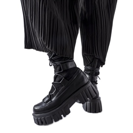 Černé ponožkové kozačky s nášlapem Colce černá